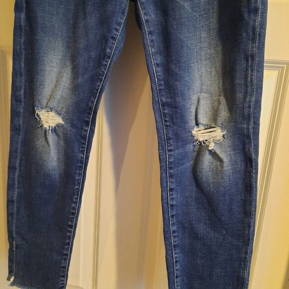 Polo Ralph Lauren Tompkins Skinny Crop Jeans Womens 27 Stretch Ripped Raw Hems - Picture 4 of 13